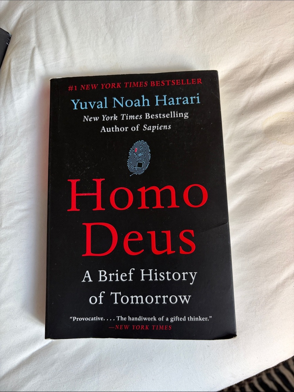 Homo Deus by Yuval Noah Harari - Black & Red Hardcover
